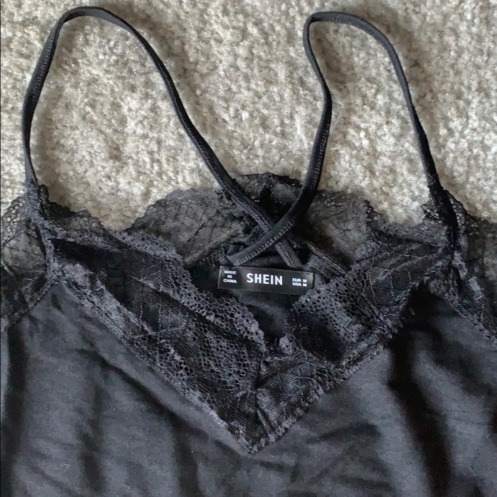 SHEIN Lacy Black Tank Top - Picture 4 of 4